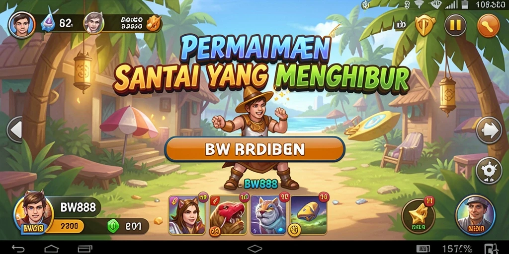 Screenshot BW888 menampilkan gameplay yang menyenangkan dan penuh warna dari game Casual.