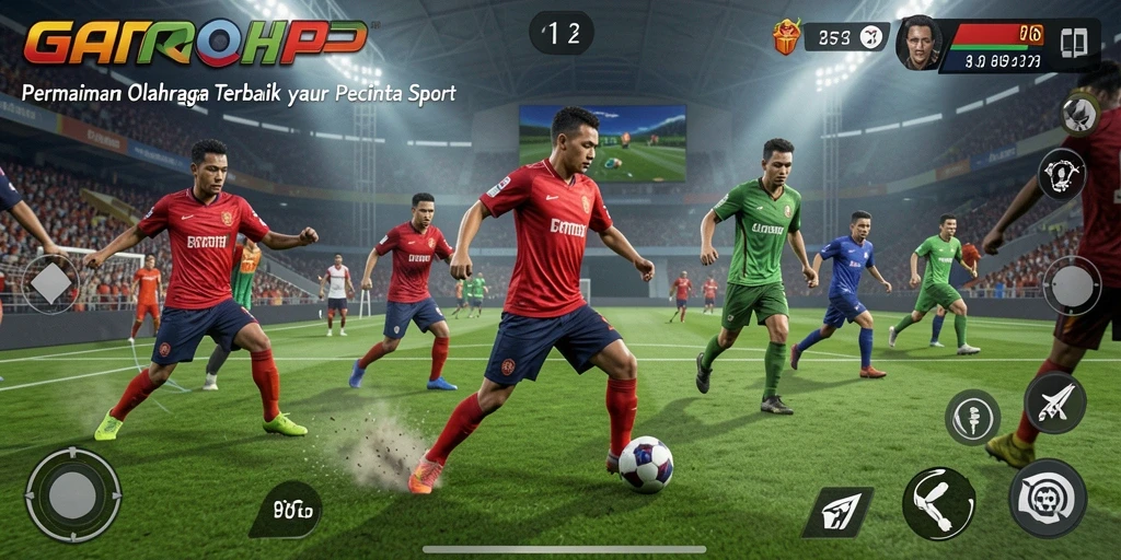 Gameplay seru dari GAMERP dengan pertandingan olahraga yang menegangkan.