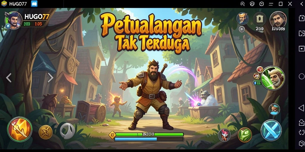 Tampilan gameplay HUGO77 yang menarik dan penuh petualangan.