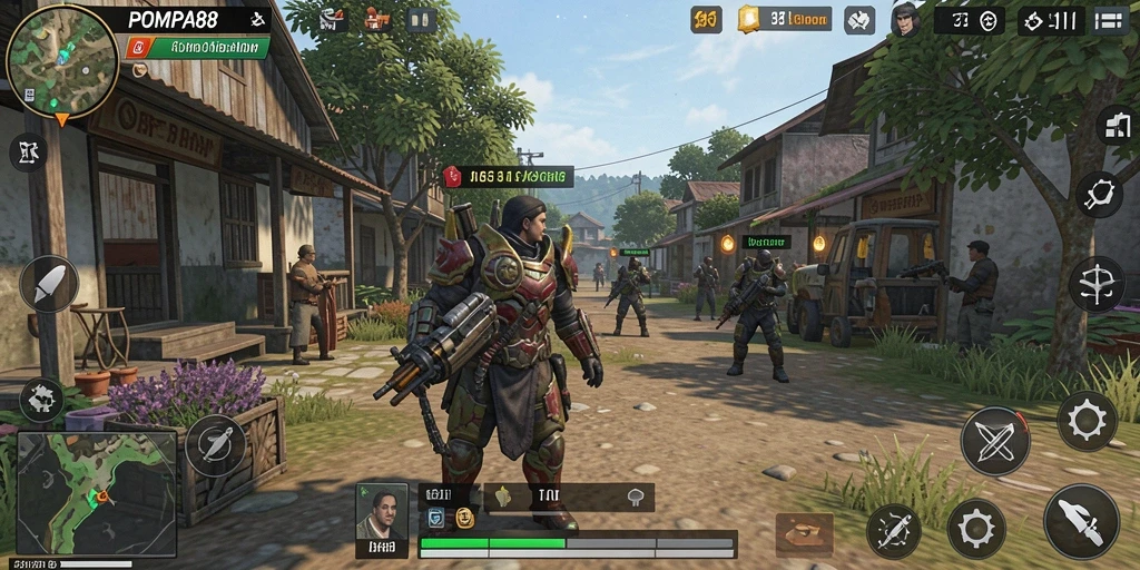 Tampilan gameplay menarik di POMPA88 dengan grafis yang hidup.