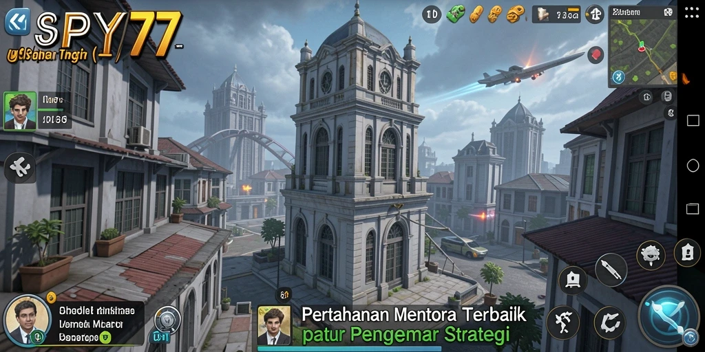 Screenshot gameplay SPY77 yang menunjukkan aksi seru dalam Tower Defense.