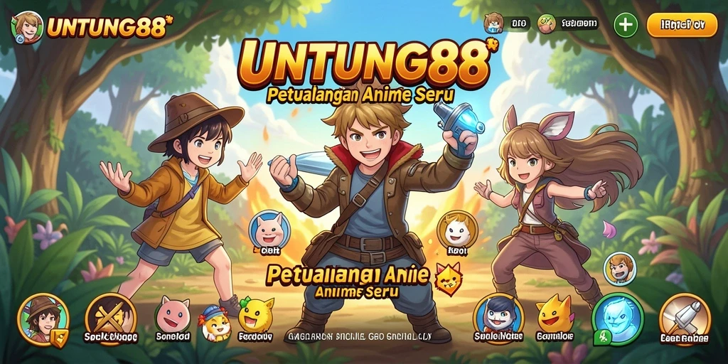 Tampilan gameplay seru di UNTUNG88 dengan karakter anime favorit.